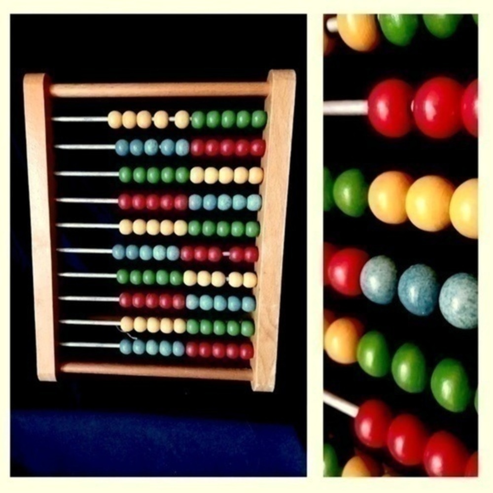 Vintage! 1950's! Wooden Abacus Toy!